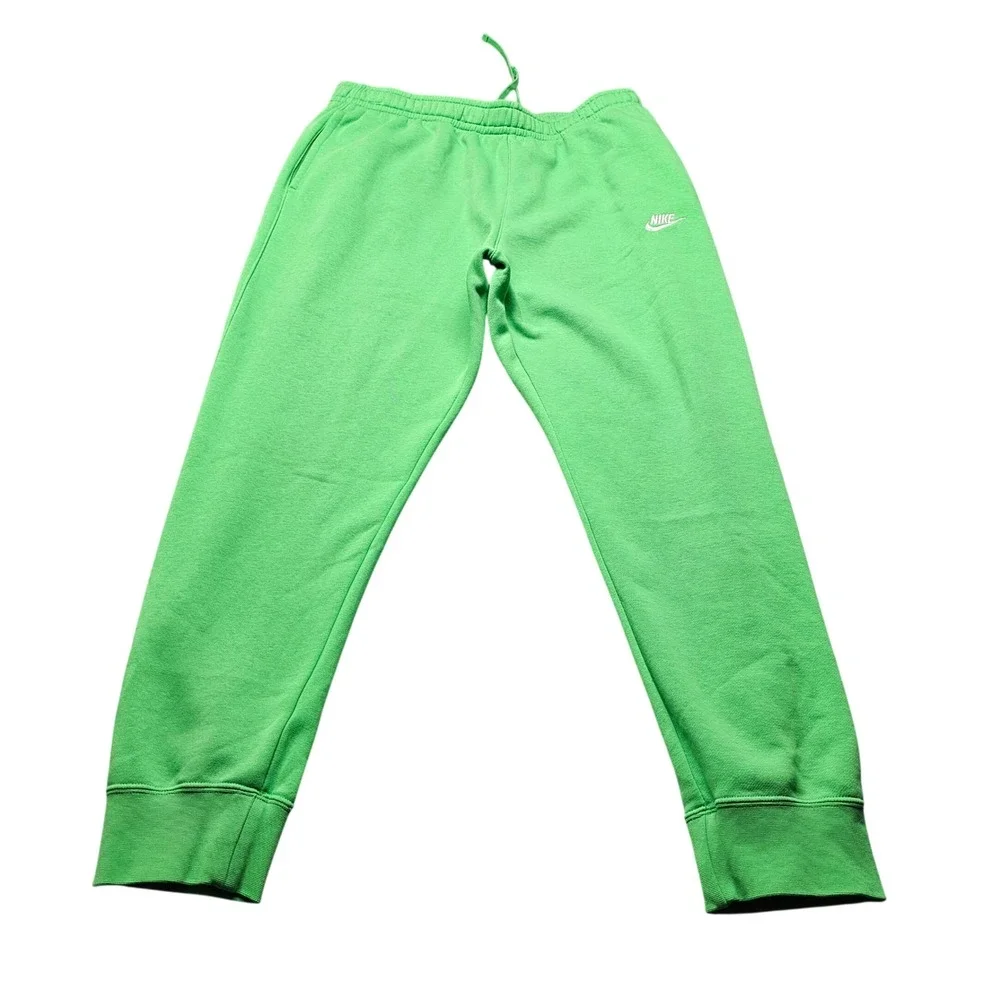 Nike Club Fleece Joggers Mens XL Green Sportswear Sweatpants Tapered Pants